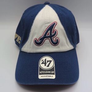 47 Brand 
Atlanta Braves City Connect  Clean Up 715 Hat OSFA Strapback NWT